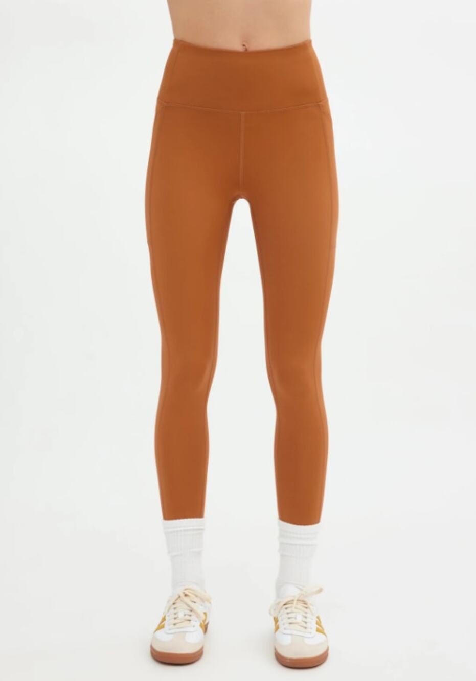 Girlfriend Collective Caramel Brown Compressive Pocket Leggings Women's size XS